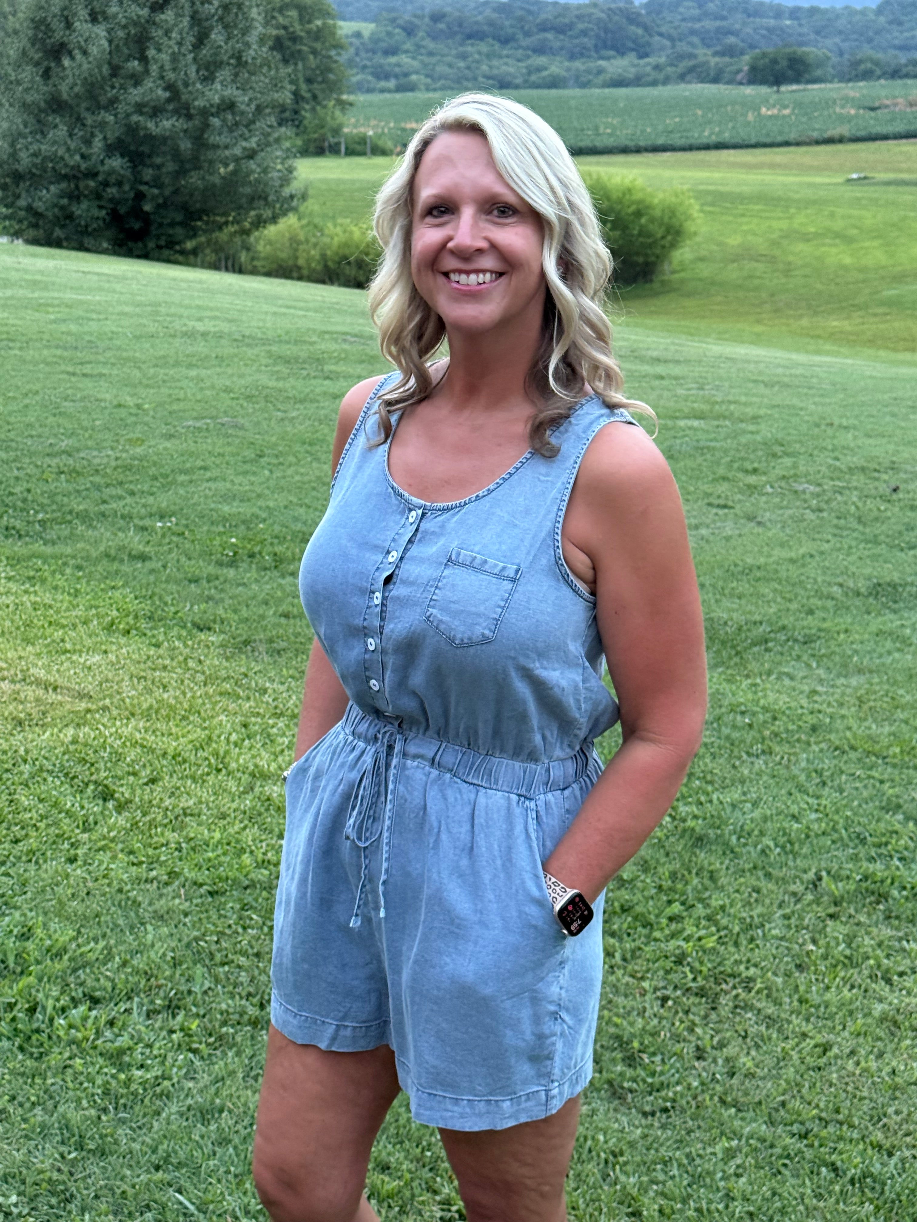Doe & Rae Denim Romper