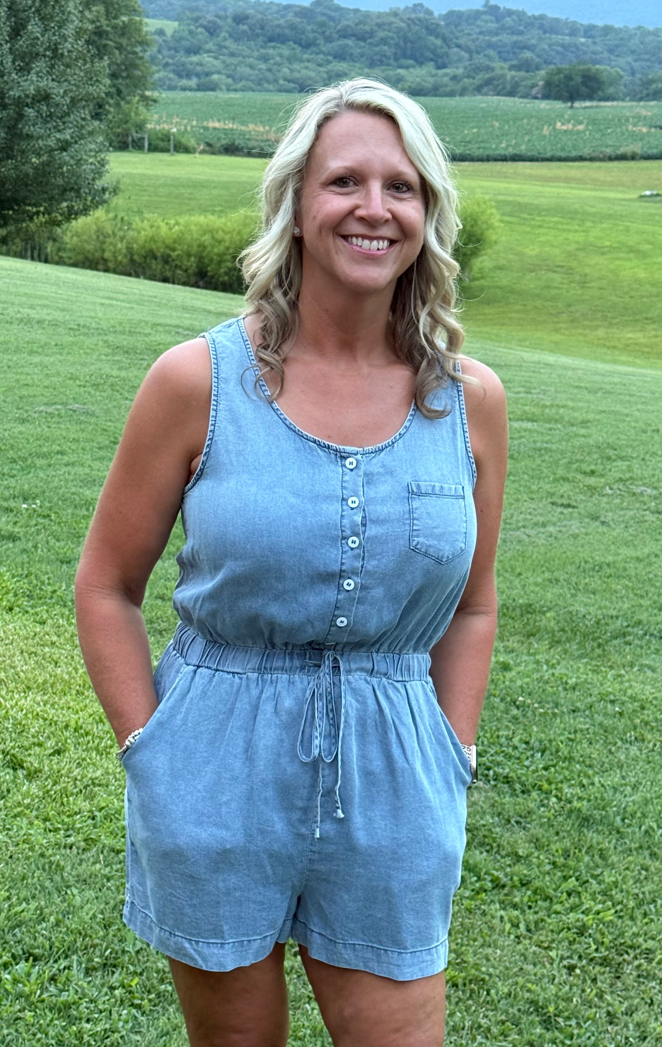 Doe & Rae Denim Romper