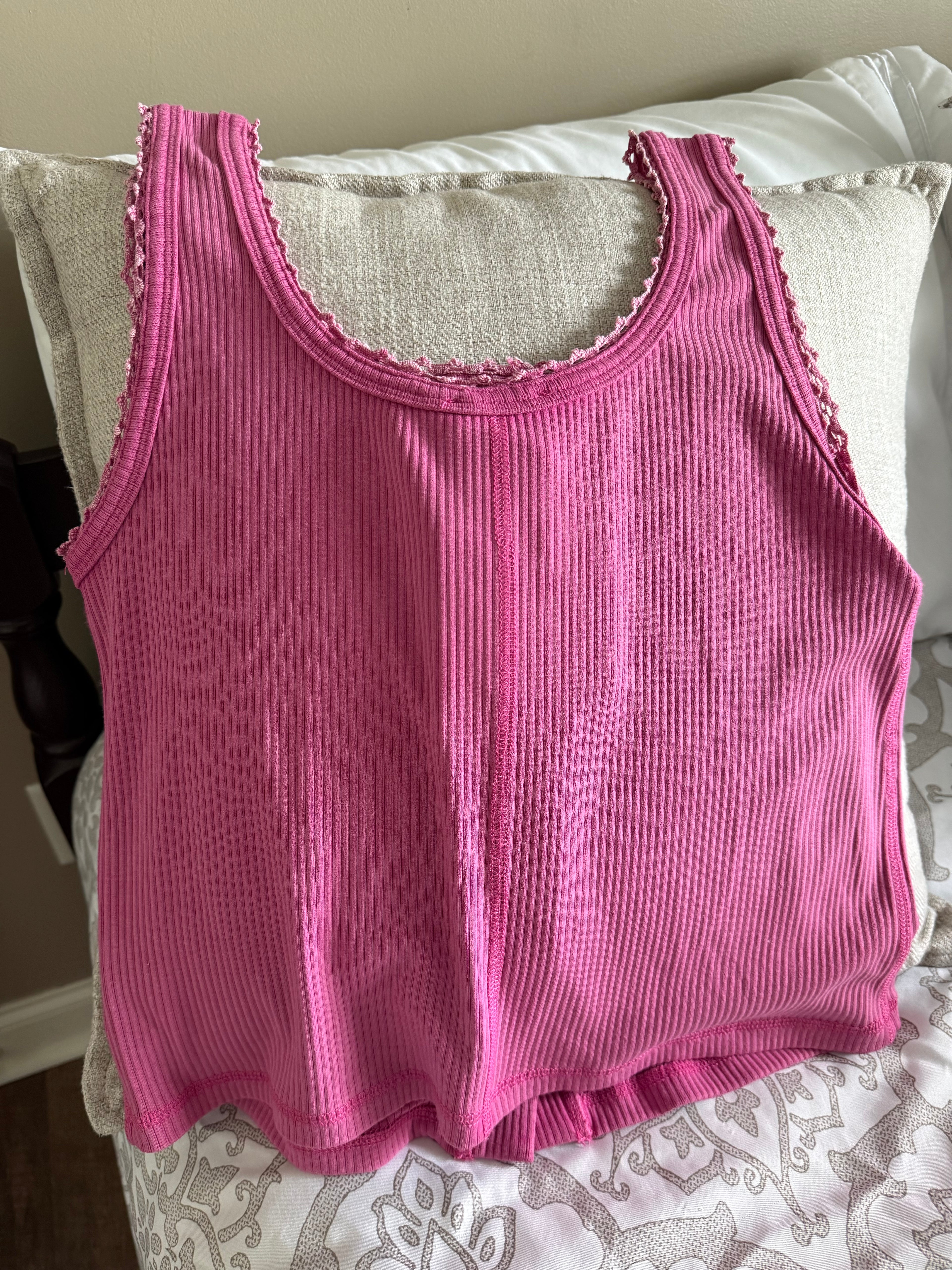 New In Button Front Tank